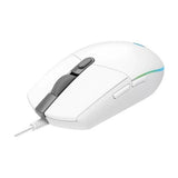 ماوس Logitech G203 LIGHTSYNC للألعاب – أبيض RGB سلكي بدقة عالية