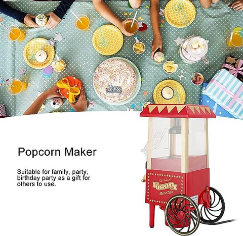 Retro Hot Air Popcorn Maker Machine - 1200W
