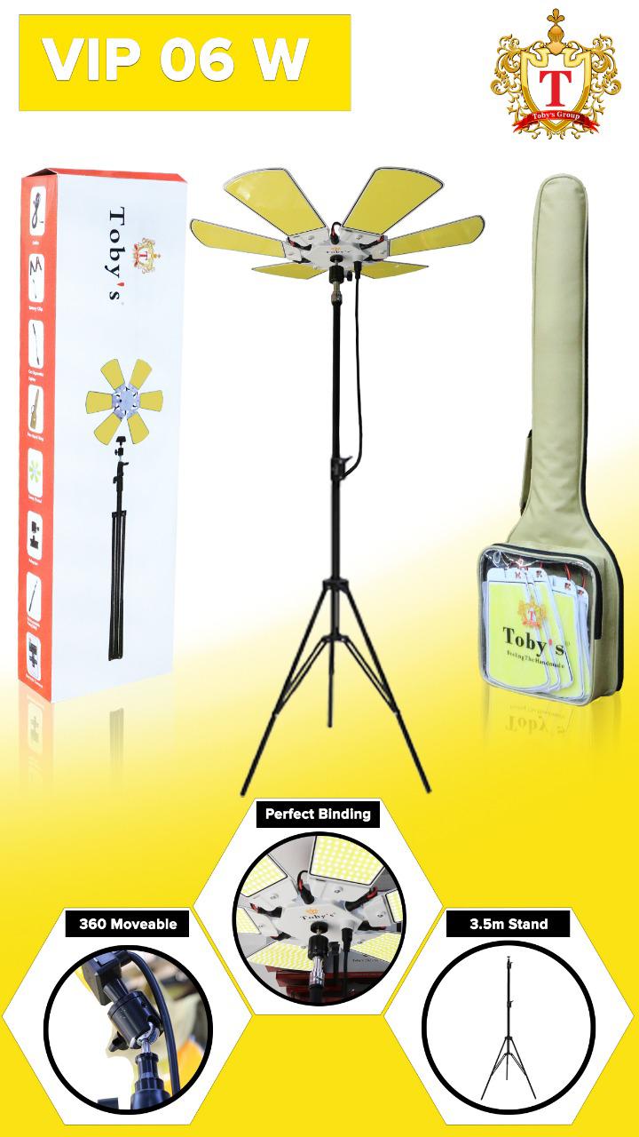 Toby’s Outdoor Multi-Function LED Camping Lantern with Tripod Stand 85W Rechargeable High Brightness Light