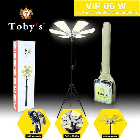 Toby’s Outdoor Multi-Function LED Camping Lantern with Tripod Stand 85W Rechargeable High Brightness Light