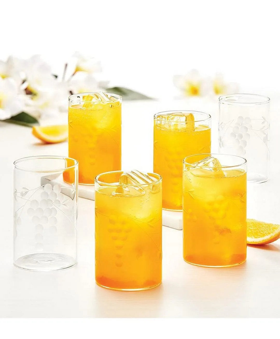 Borosil Berry Vision Glass Tumbler Set of 6 – 350 ml