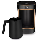 Beko, Turkish Coffee Maker 580W, 1.1L – CookSense Technology, Anti-Spill, 5-Cup Capacity (Black/Copper)