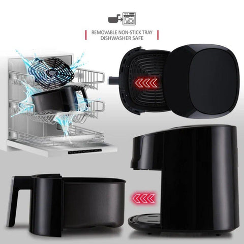 مقلاة هوائية وانسا – 1800 واط، 6.5 لتر، شاشة رقمية تعمل باللمس، 8 إعدادات مسبقة