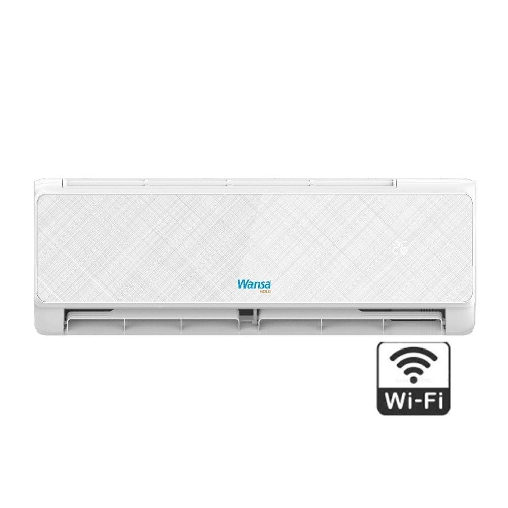 Wansa Gold Split Air Conditioner, 1 Ton, 10,000 BTU, Wi‑Fi Connection – White
