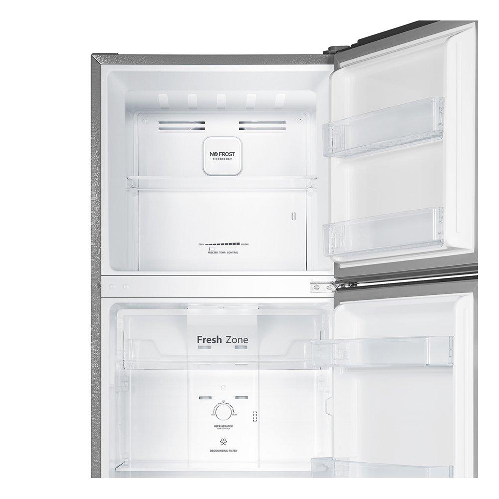 ثلاجة هايسنس العلوية — 320 لتر (11.3 قدم مكعب) بدون صقيع، تبريد إنفيرتر – فضي