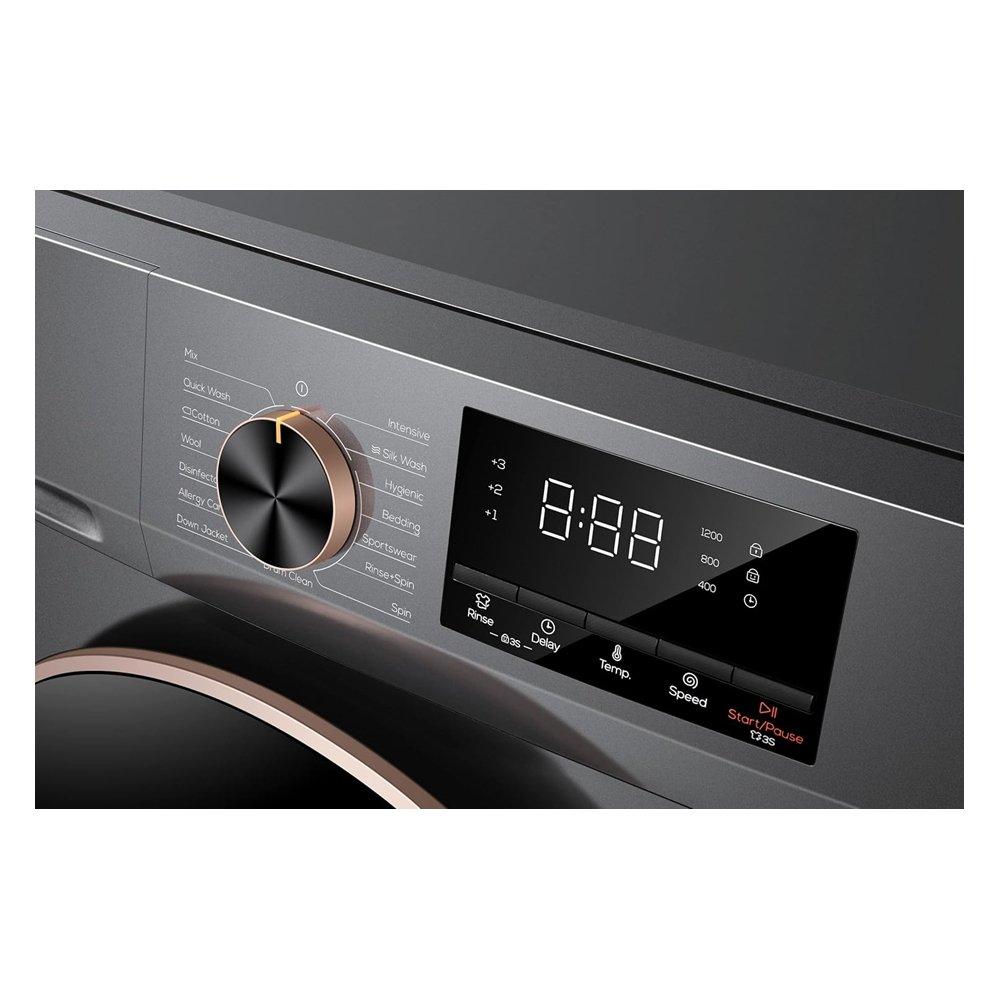 تي سي ال غسالة ومجففة أمامية 10 كجم غسيل / 7 كجم تجفيف، محرك مباشر عاكس، 1200 دورة في الدقيقة، C2110WDG – رمادي