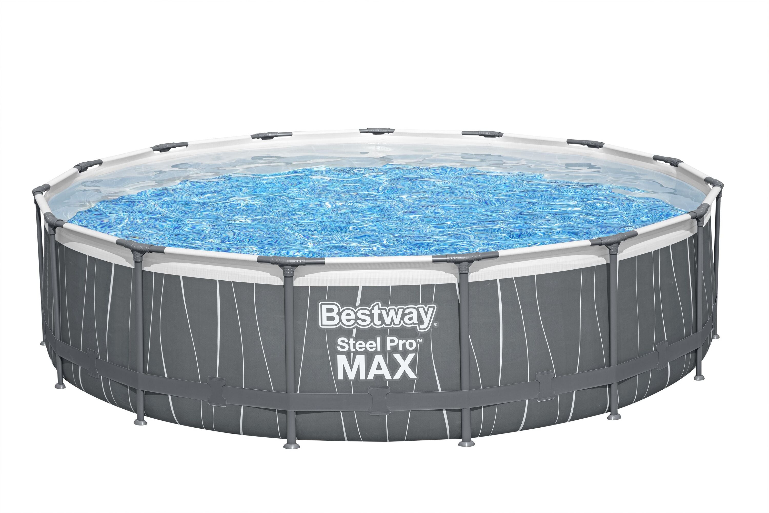Bestway Frame Pool Set with Filter Pump, Ladder, Cover and Light 4.57 m x 1.07 m