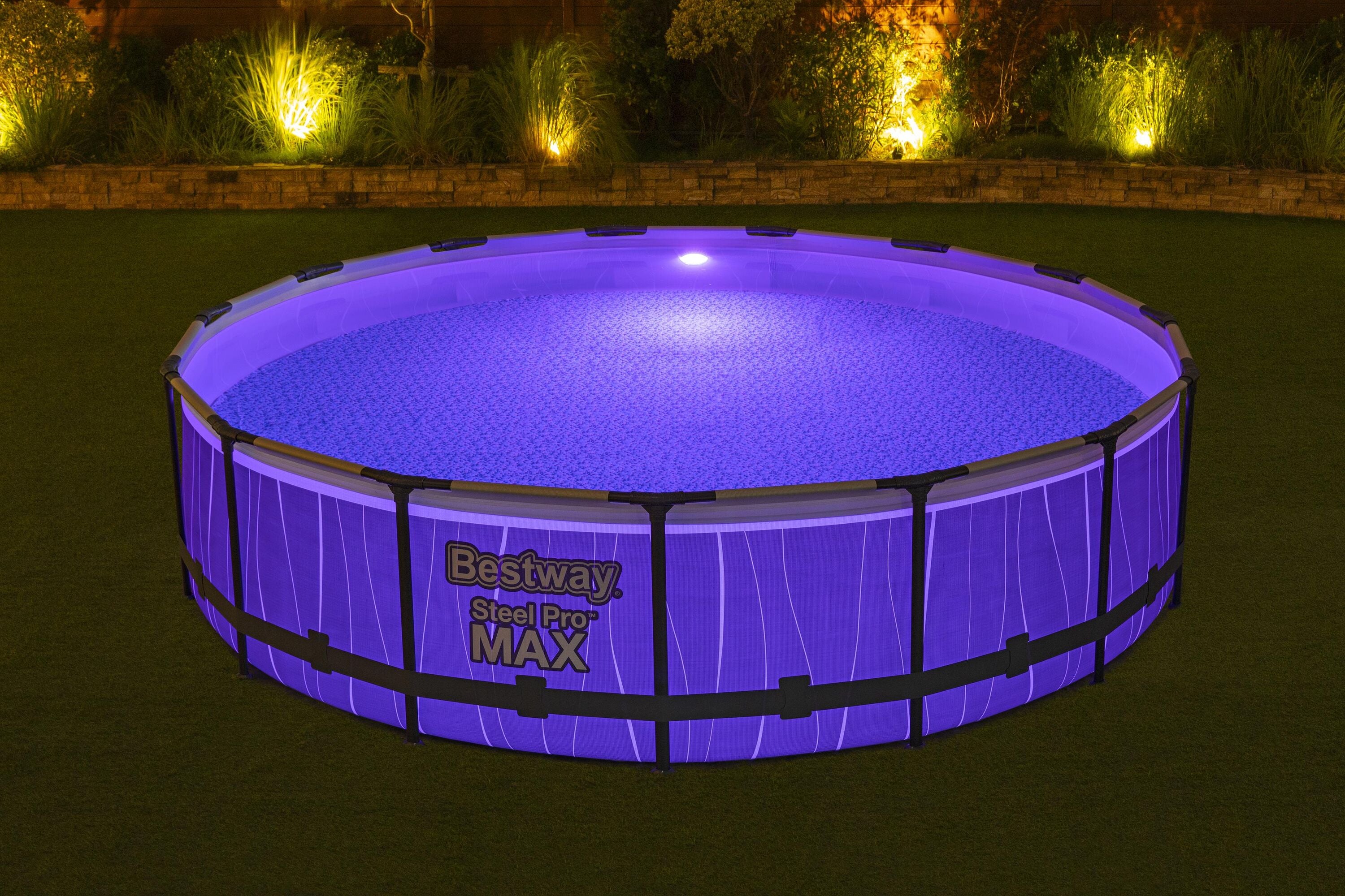 Bestway Frame Pool Set with Filter Pump, Ladder, Cover and Light 4.57 m x 1.07 m