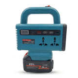 Compact 150W Portable Power Station with 68V Detachable Lithium Battery, Dual AC Outlets, 3 USB-A Ports