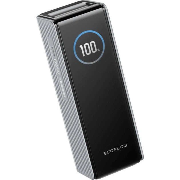 EcoFlow RAPID Power Bank (25,000mAh, 170W, 100W Built-In and Retractable Cables) - Silver