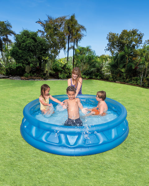 Intex Soft Side Inflatable Kiddie Pool 74 in – 3 Air Chambers