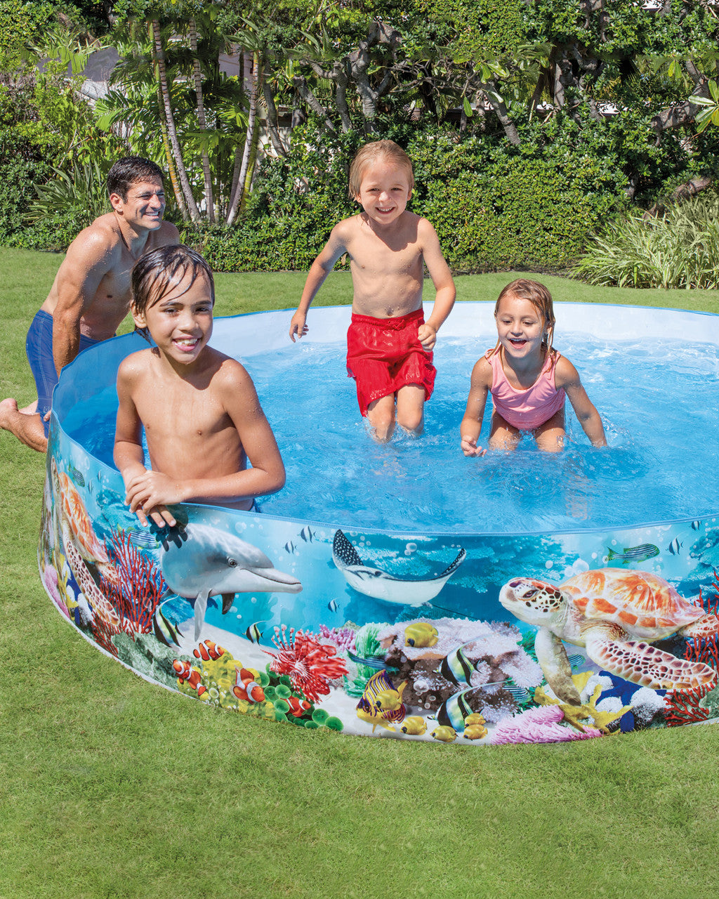 Intex SnapSet Deep Blue Sea Pool 8ft – Instant Setup Kiddie Pool