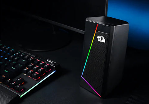 Redragon GS520, ANVIL RGB Wired Gaming Stereo Speakers - Black