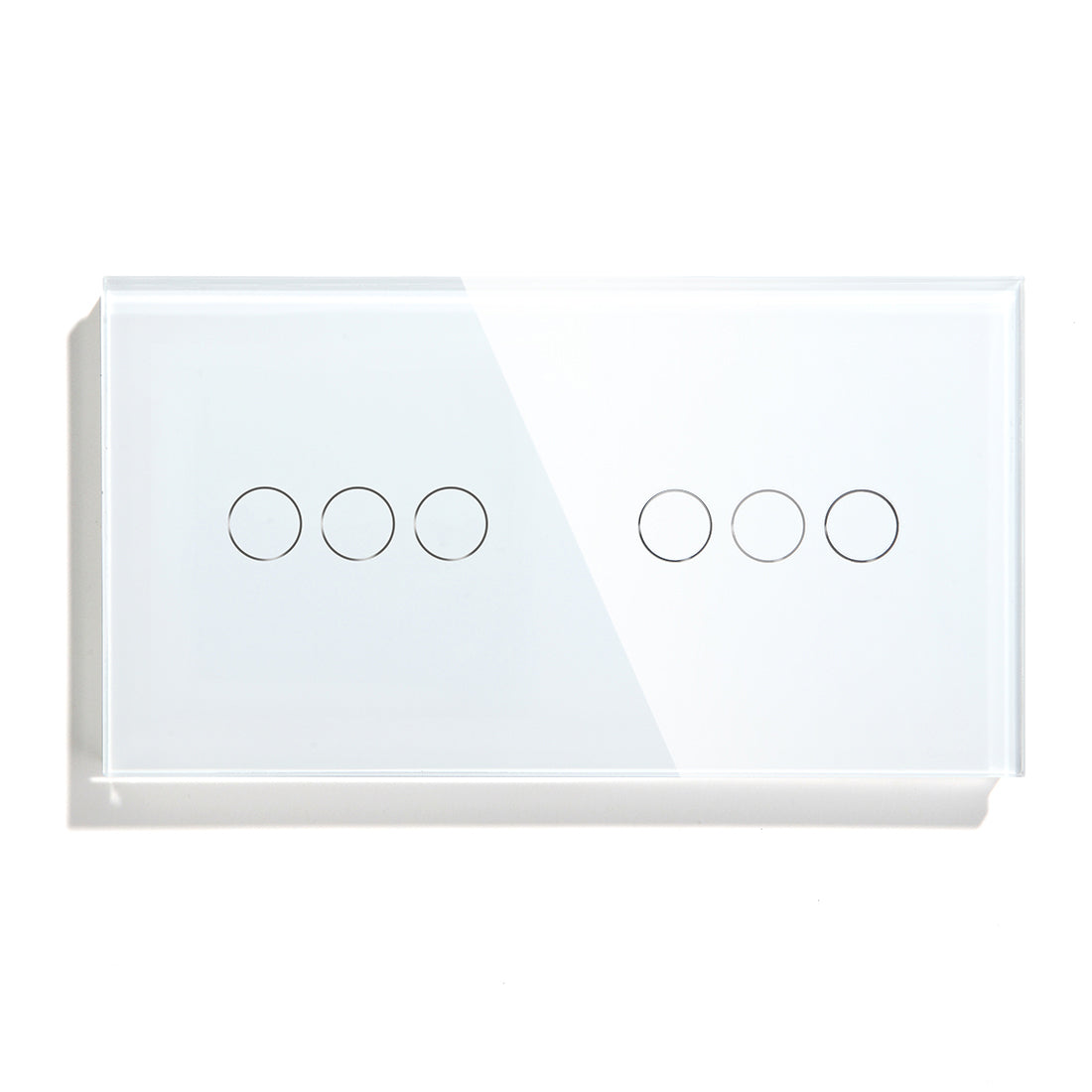 Gopeta, 3+3 Gang Smart Wi-Fi Touch Switch 600W with Glass Panel