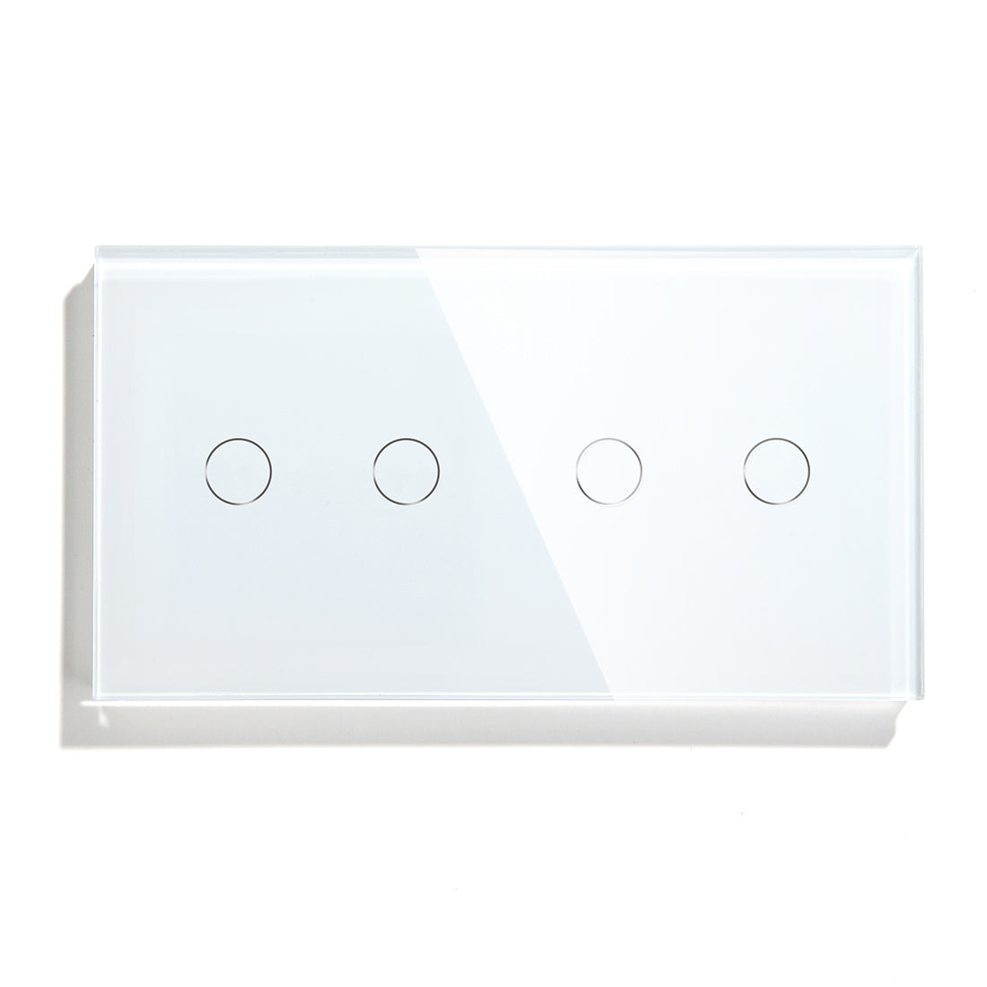 Gopeta, 2+2 Gang Smart Wi-Fi Touch Switch 600W with Glass Panel