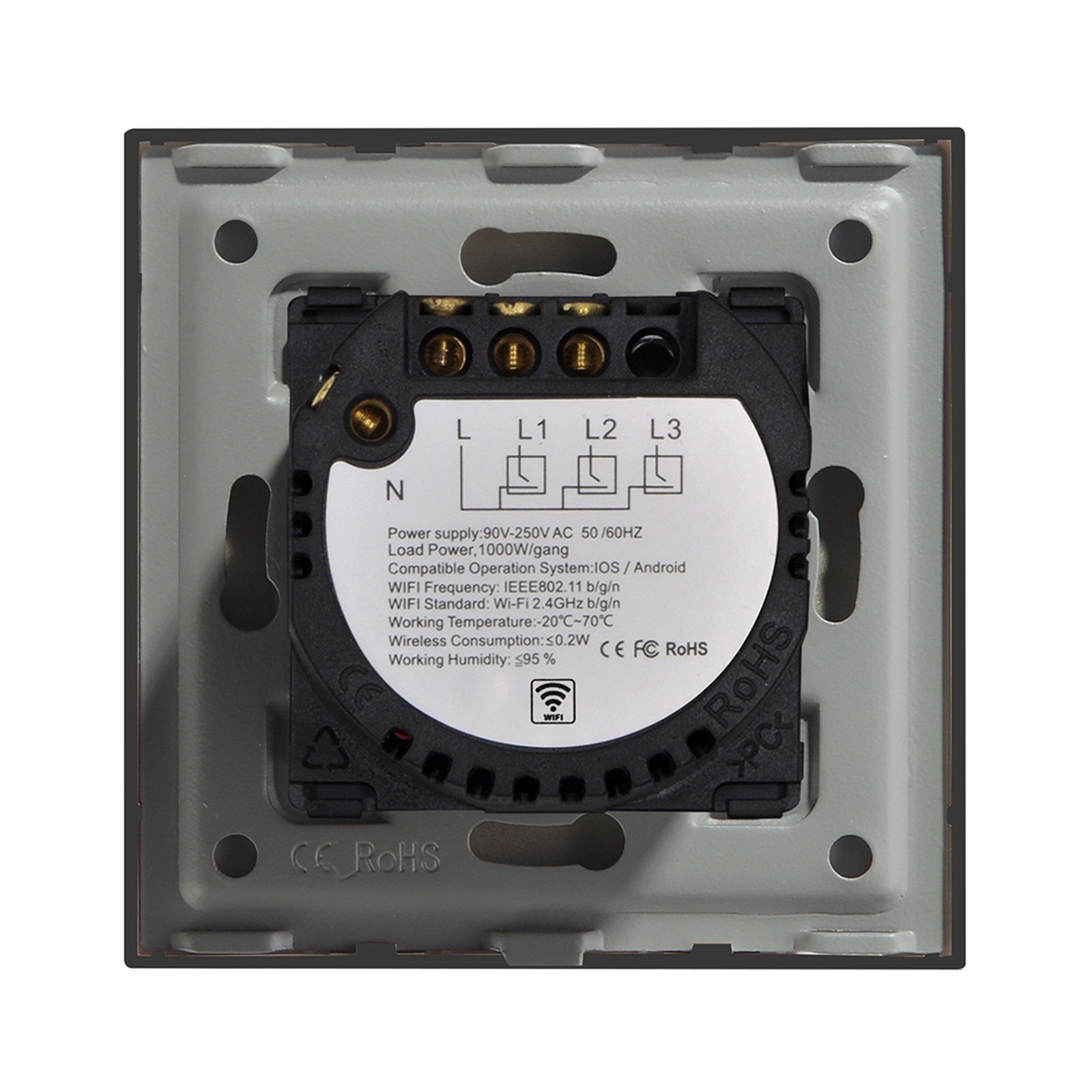 Gopeta, Smart Wi-Fi 20A Double Pole Touch Switch for High Power Appliances