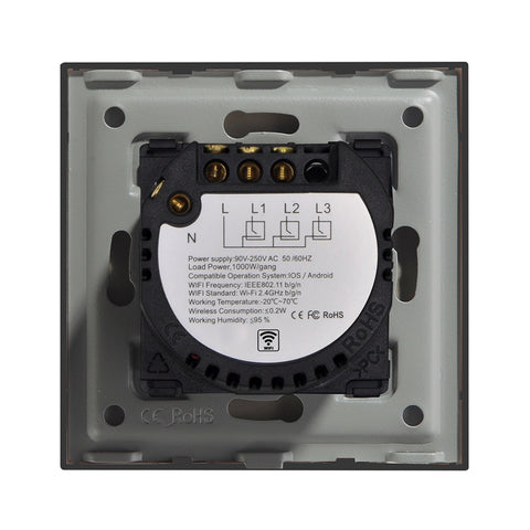 Gopeta, Smart Wi-Fi 20A Double Pole Touch Switch for High Power Appliances