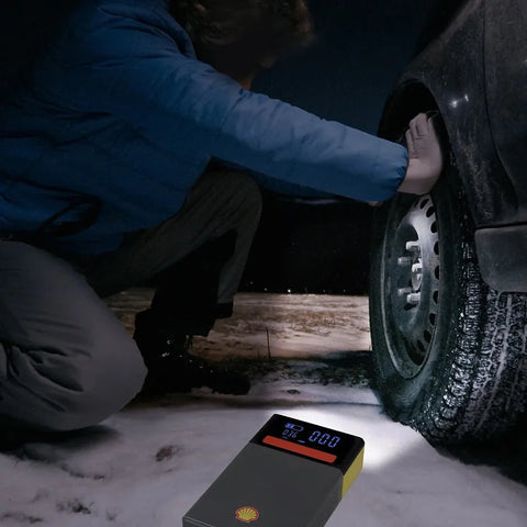 Shell Model SH824,1PK Shell 24000 mAh Jump Starter with Compressor, Amps 3 Volts 5V