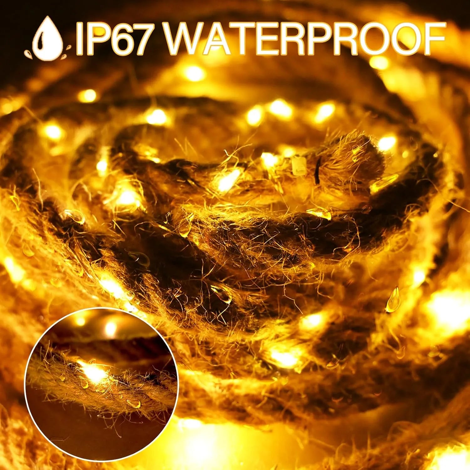 5M Solar LED Rope Decorative Light with 100 LEDs, 8 Lighting Modes, IP67 Waterproof & Auto On/Off Sensor for Outdoor Garden & Balcony Decor