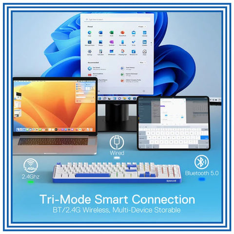 Redragon FAYE K685, PRO 104 Keys, 3-Modes, 100% Wireless Gasket RGB Mechanical Gaming Keyboard, Linear Red Switch