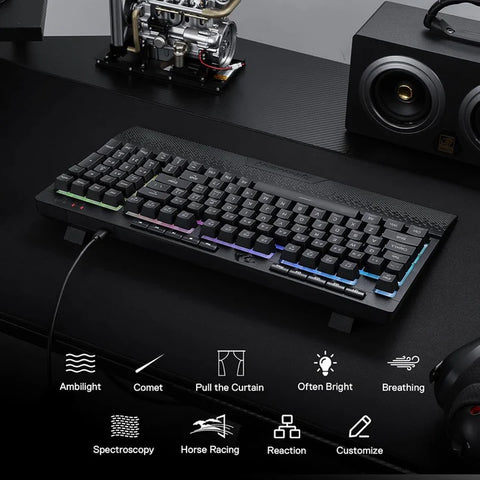 Redragon K515, Shiva Wired RGB Membrane Gaming Keyboard - Black