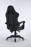 Oartex Gaming Chair with Foot Rest- Black & White ( Installation not included )