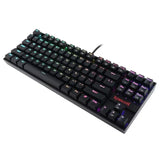 ريدراجون K552، KUMARA RGB لوحة مفاتيح ميكانيكية سلكية TKL للألعاب (مفاتيح زرقاء) - أسود