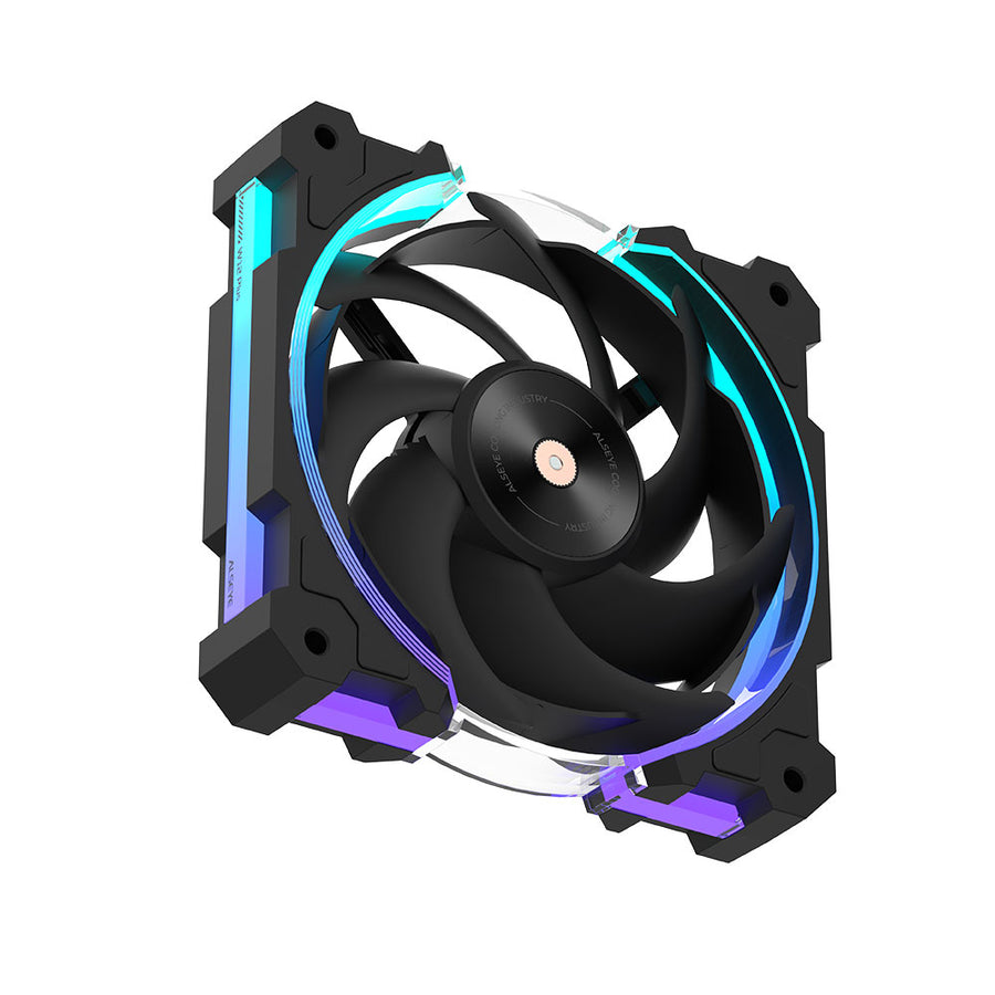 Alseye W12 Plus High Air Pressure Case Fan, Black, with ARGB Sync