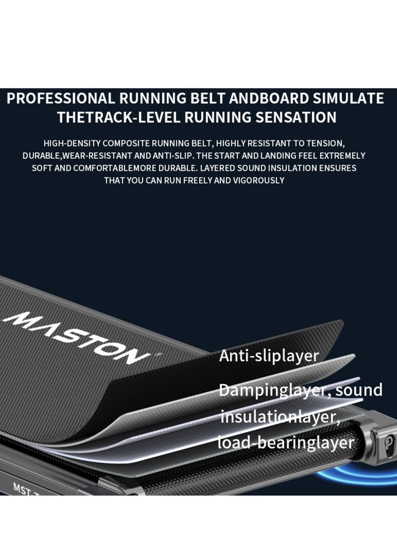 Maston Walking Pad & Running Treadmill, Incline Feature, 2.5 HP Motor, 6km/h Max Speed, 110Kg Capacity