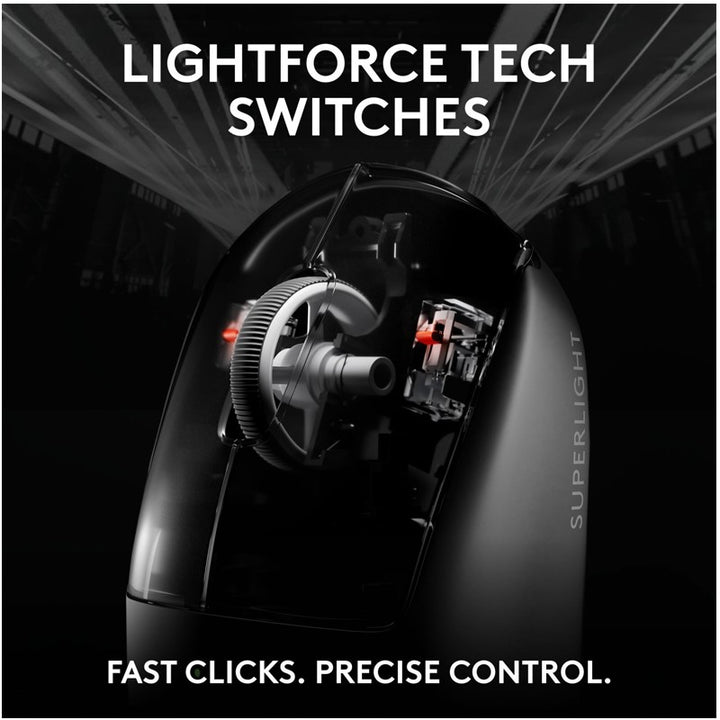 ماوس Logitech PRO X SUPERLIGHT 2c كومباكت لاسلكي للألعاب احترافي خفيف الوزن – أسود