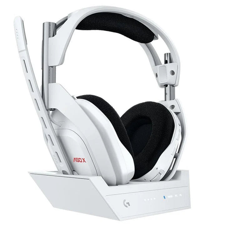 Logitech, Astro A50 X LIGHTSPEED Wireless Gaming Headset + Base Station, PRO-G GRAPHENE, PLAYSYNC, Xbox Series X|S + PS5 + PC/mac - White