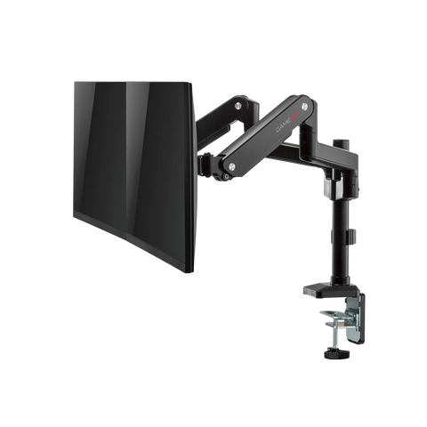GAMEON GO-2045 Pole-Mounted Gas Spring Dual Monitor Arm, Stand And Mount For Gaming And Office Use, 17" - 32", Each Arm Up To 9 KG - Black