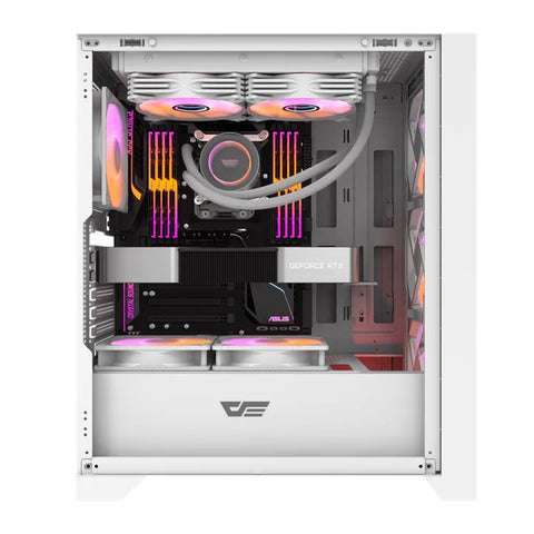 DarkFlash DRX70 MESH ATX Mid Tower Gaming Case - White