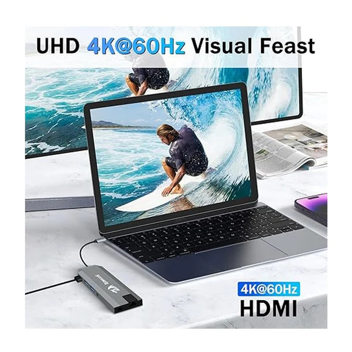 ريدراجون UCA، محور USB-C بـ 9 منافذ - أسود