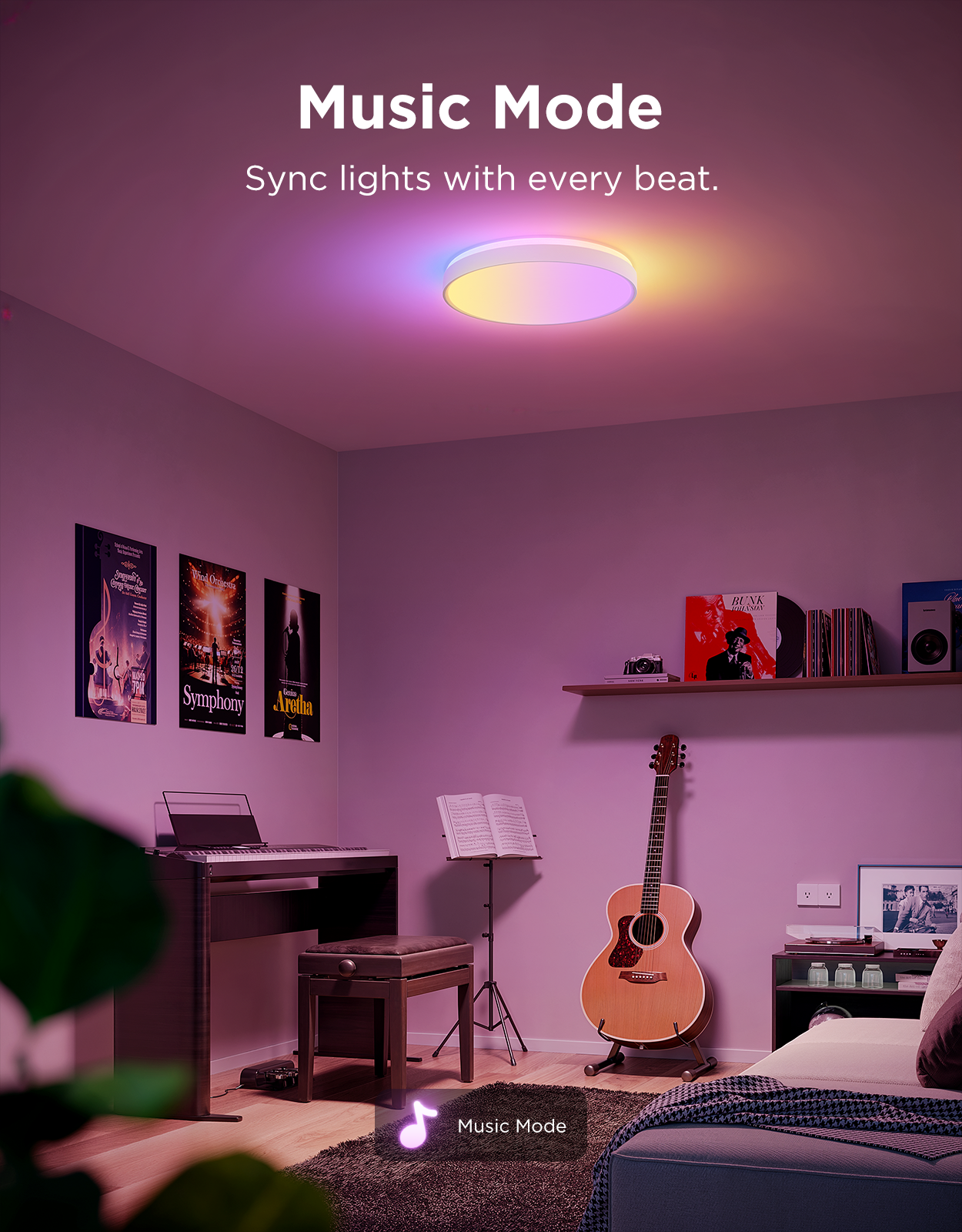 Govee 38cm RGBICWW Smart Ceiling Light Pro - H60A6