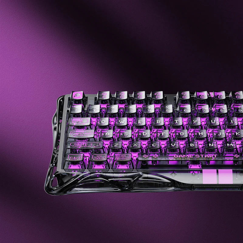 GravStar Mercury V75 Lite 75% Hall Effect Magnetic Switch Gaming Keyboard - Transparent Black