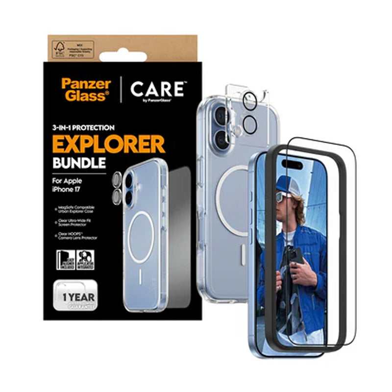 Care by x PanzerGlass 3-in-1 Flagship Combat Bundle iPhone 17, 17 Air, 17 Pro, 17 Pro Max