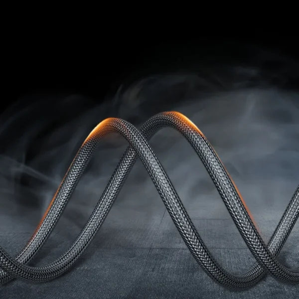 كابل Powero+ Visual HDMI إلى HDMI بدقة 8K ومضفّر بطول 3m - رمادي