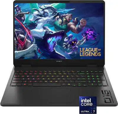 HP OMEN 16 Gaming Laptop, Core Ultra 7 255H, RTX 5060, 16GB RAM, 1TB SSD, 16" 144Hz, Win 11 Home