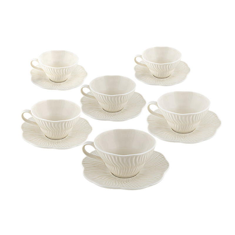 Porcelain Tea Cups set - 6pcs - 220mm