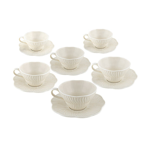 Porcelain Tea Cups set - 6pcs - 220mm