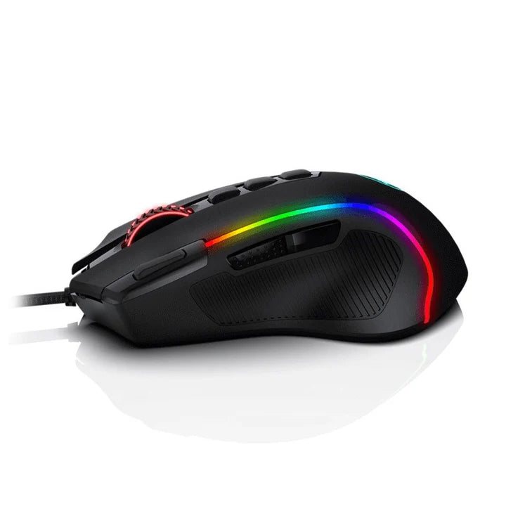 ريدراجون M612، فأرة ألعاب Predator سلكية بصرية RGB بدقة 8000 DPI – أسود