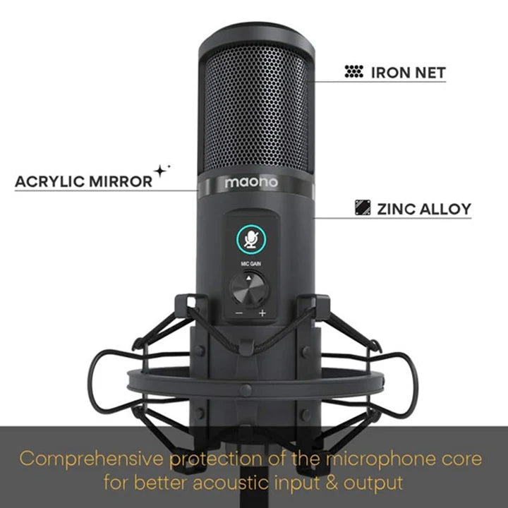 Maonocaster AU-PM421 USB Microphone Kit With One-Touch Mute