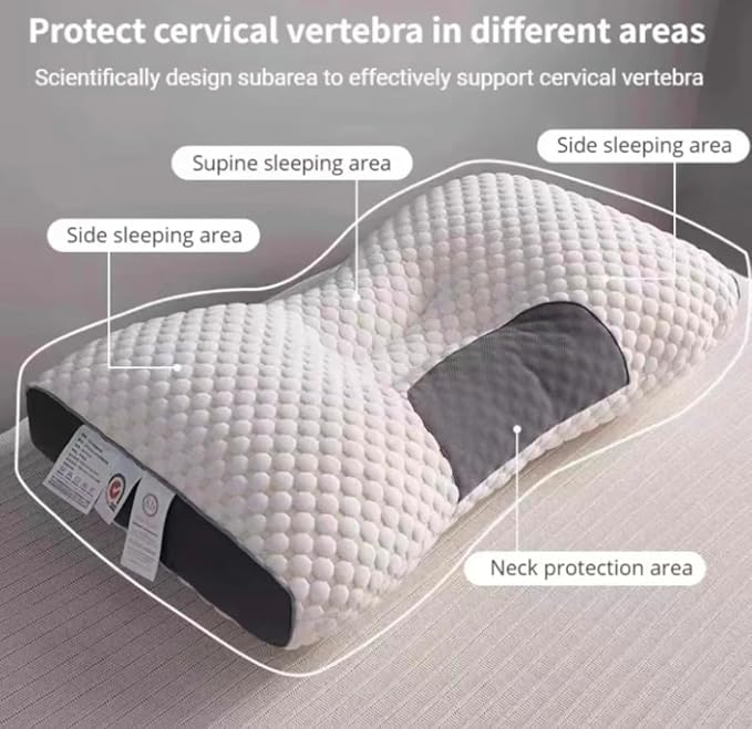 Blue Coral Cervical Orthopedic Neck Pillow To Help Sleep And Protect The Pillow Neck Household Soybean Fiber 3D SPA Massage Pillow Core