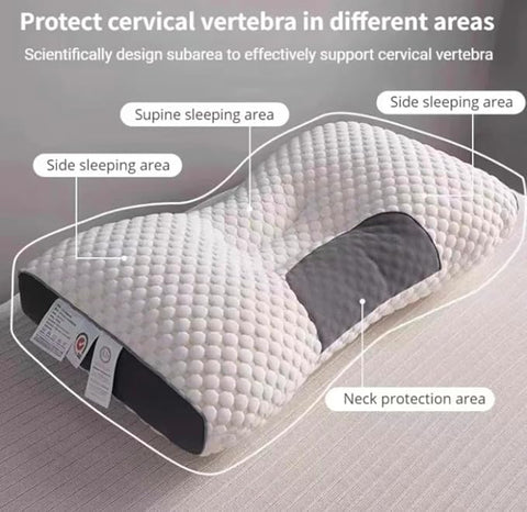 Blue Coral Cervical Orthopedic Neck Pillow To Help Sleep And Protect The Pillow Neck Household Soybean Fiber 3D SPA Massage Pillow Core