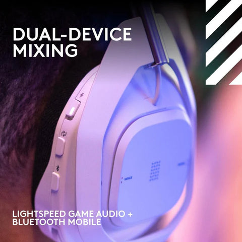 Logitech, Astro A50 X LIGHTSPEED Wireless Gaming Headset + Base Station, PRO-G GRAPHENE, PLAYSYNC, Xbox Series X|S + PS5 + PC/mac - White