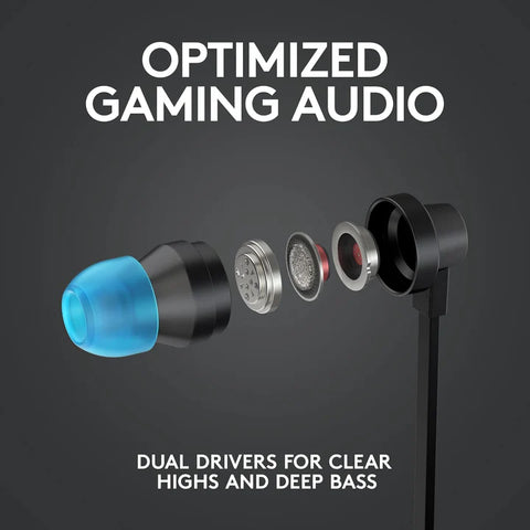 Logitech G333, Wired Gaming Earphones, 3.5mm