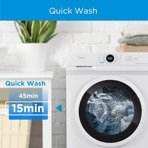 Midea Front Load Washing Machine 8Kg 1400 RPM BLDC White