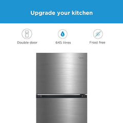 Midea Refrigerator GR 645L / NET 463L Double Door Silver
