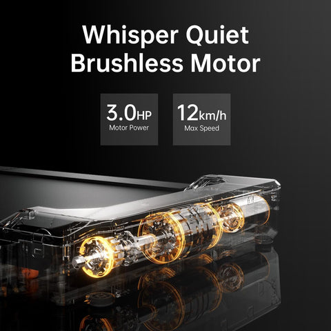 King smith Folded Treadmill R3 Hybrid+ with Max Speed 12 km/h, 1HP Brushless Motor